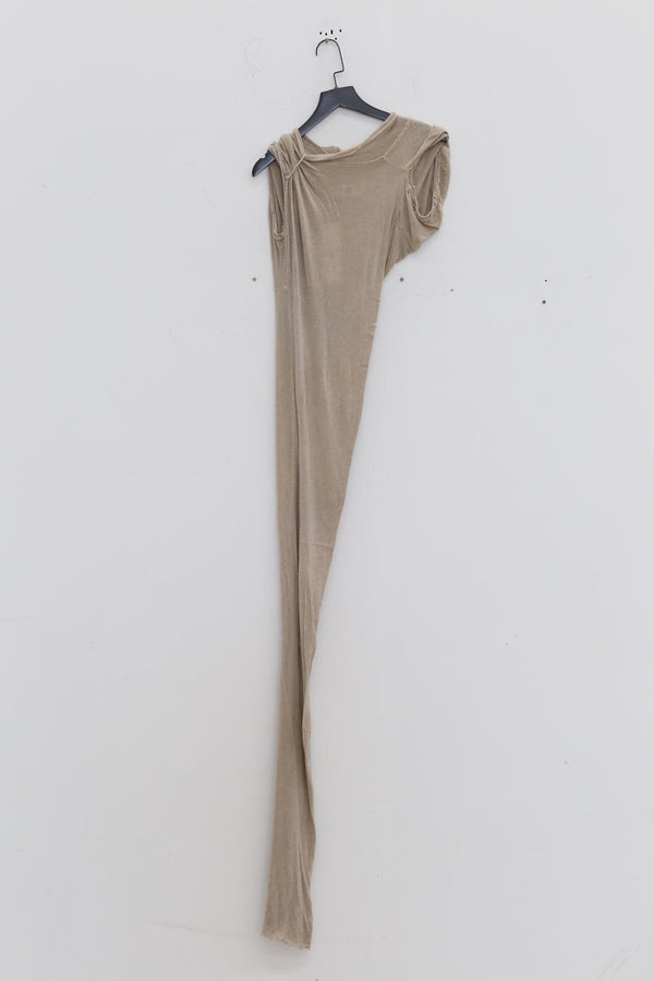 Marc le bihan shoulder strap tight short sleeve long skirt 2863 tilleul